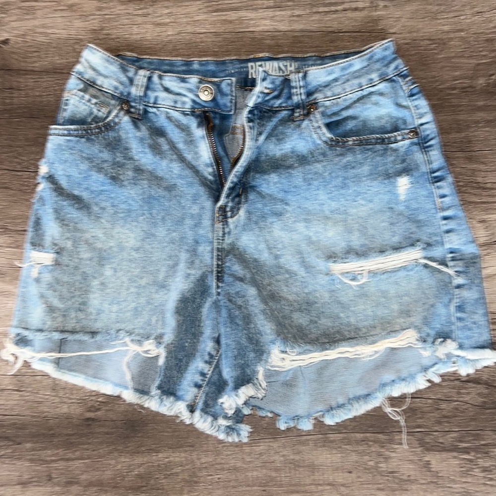 Rewash Brand Super High Ride Vintage Reunion Jean shorts